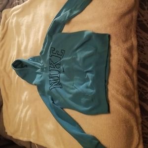 Teal and Black Nike Pullover